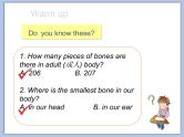 北师大版8上英语Unit4《Lesson 12 Healthy Bones》第一课时 课件