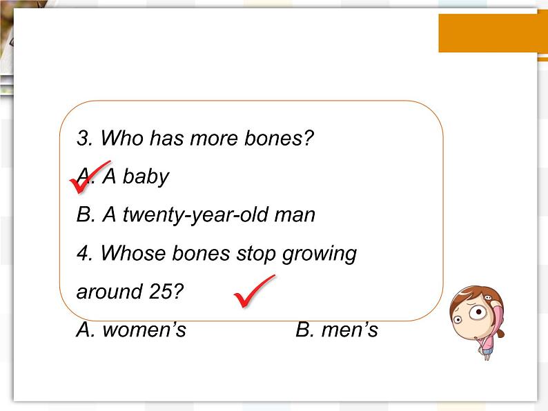 北师大版8上英语Unit4《Lesson 12 Healthy Bones》第一课时 课件03