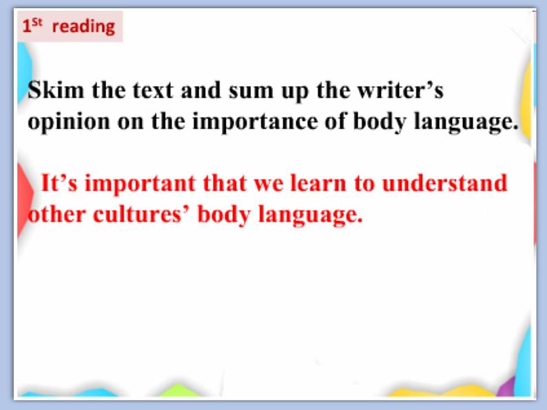 北师大9年级Unit 1《lesson 1 body language》课件07