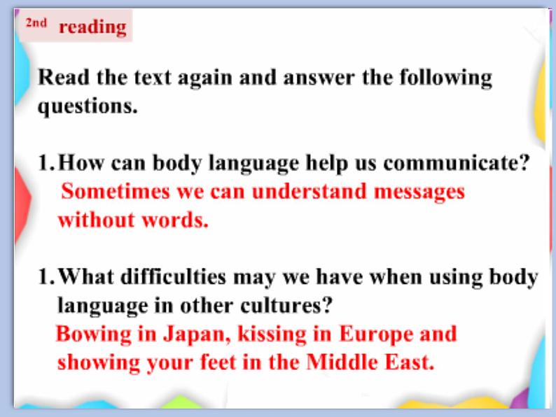 北师大9年级Unit 1《lesson 1 body language》课件08