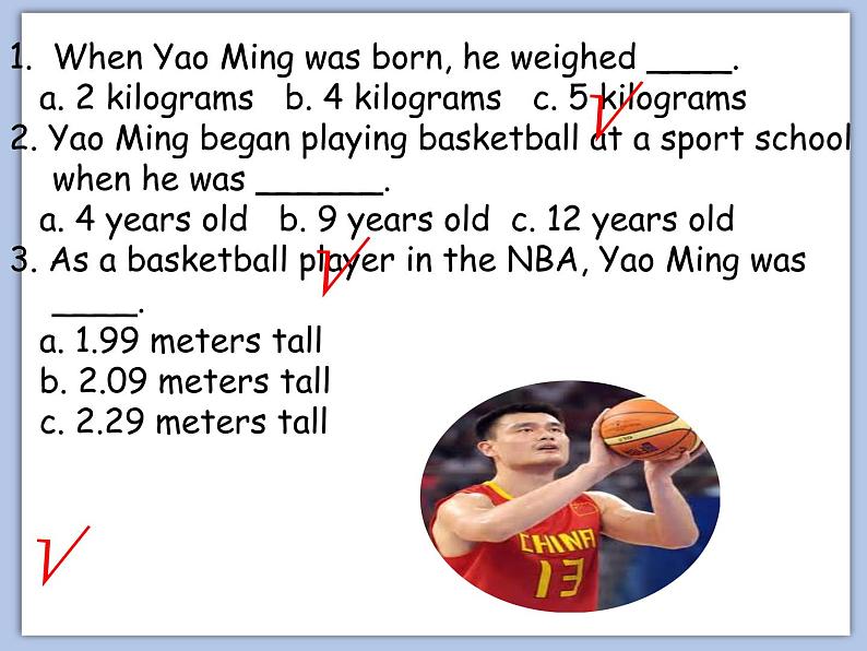 北师大9年级Unit 6《Lesson16 Yao ming》课件06