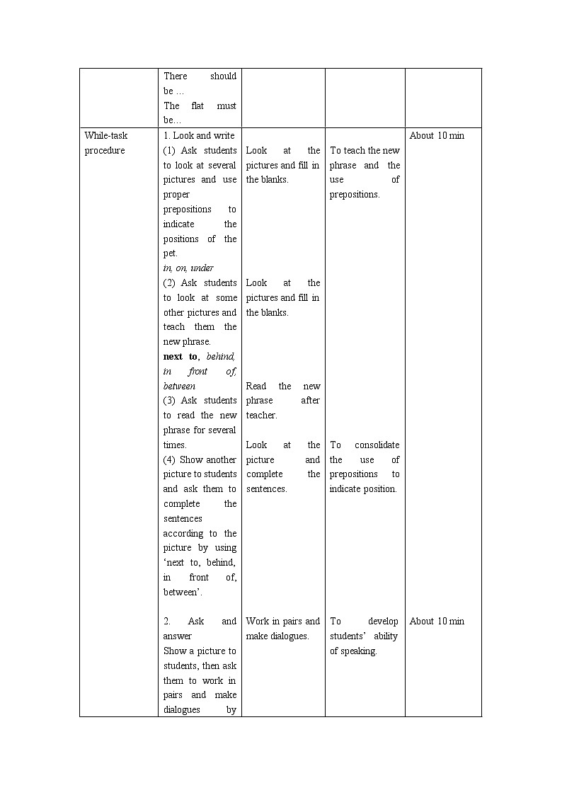牛津上海版七年级上英语 unit5教案 第4课时第2页
