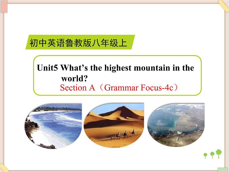 鲁教版五四制8上英语Unit5_SectionA（Grammar_Focus-4c）精品课件第1页