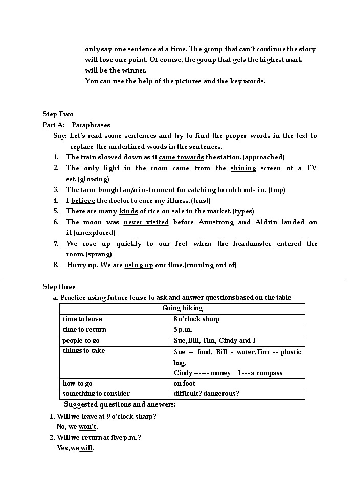 上海版牛津英语八年级上 Unit 6教案 第3课时02