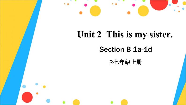 人教版英语七年级上册 Unit 2 第3课时（Section B 1a-1d） PPT课件01