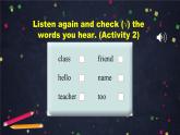 外研版英语7年级上册 M1 Unit 1 Nice to meet you-2PPT 课件