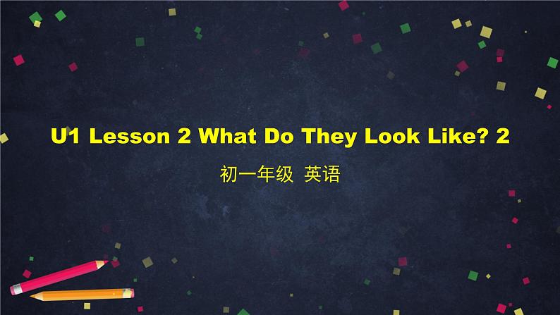 北师大版英语7年级上册 U1 Lesson 2 What Do They Look Like 2-2 PPT课件01