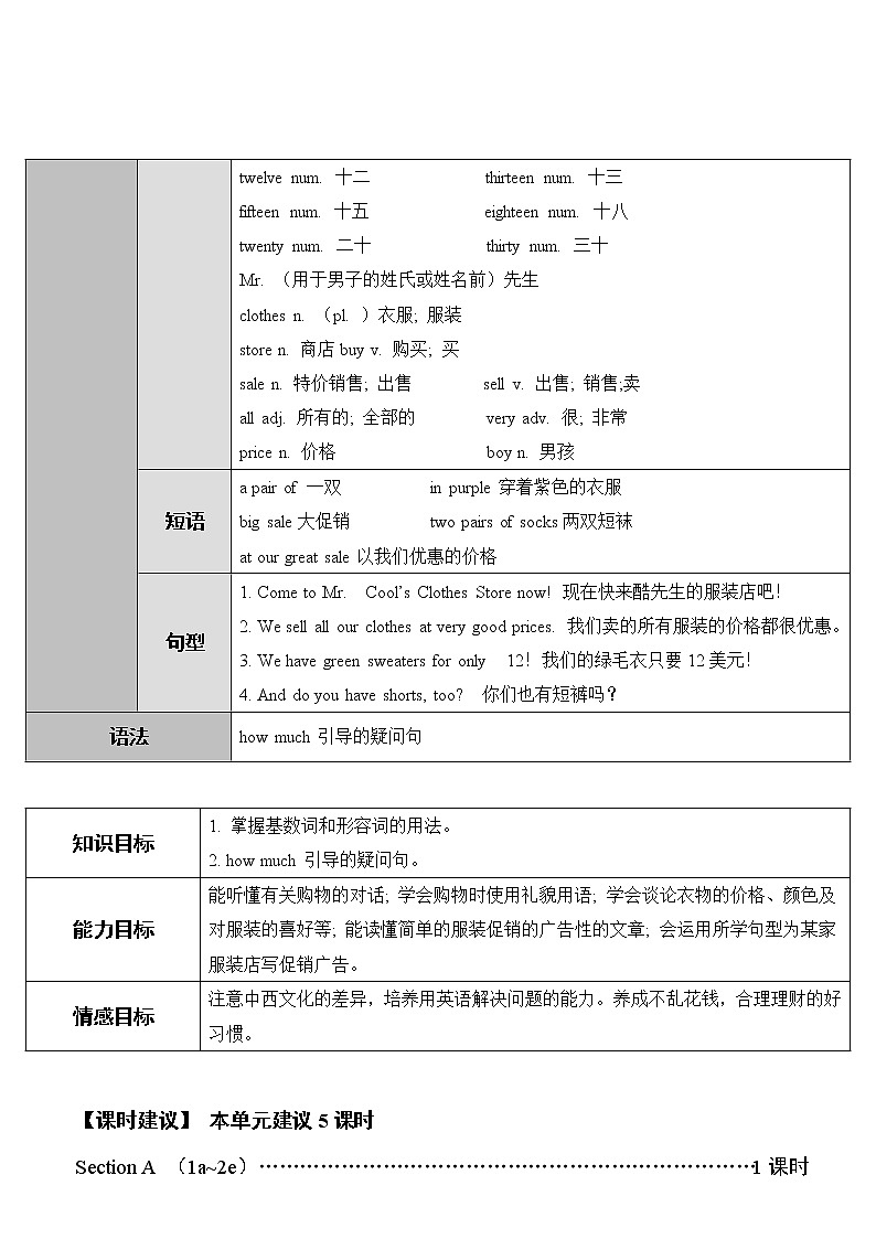 2022年人教新目标版七年级上册英语Unit 7 第1课时教案02