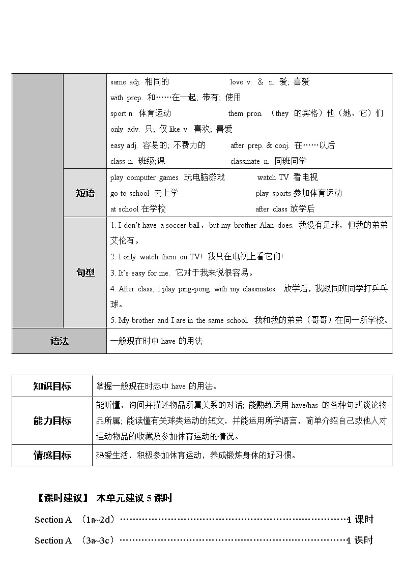2022年人教新目标版七年级上册英语Unit 5 第1课时教案02