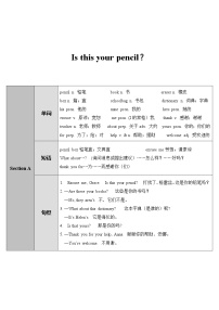 英语Section A第1课时教学设计及反思