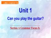 人教新目标版七年级下册英语  Unit 1 Section A Grammar Focus-3c课件