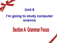 2021学年Unit 6 I’m going to study computer science.Section A评课ppt课件