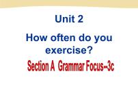 人教新目标 (Go for it) 版Unit 2 How often do you exercise?Section A课前预习课件ppt