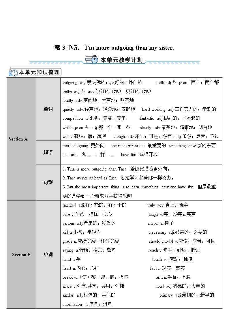 人教新目标版八年级上册英语Unit 3Section A第1课时（导学案）01