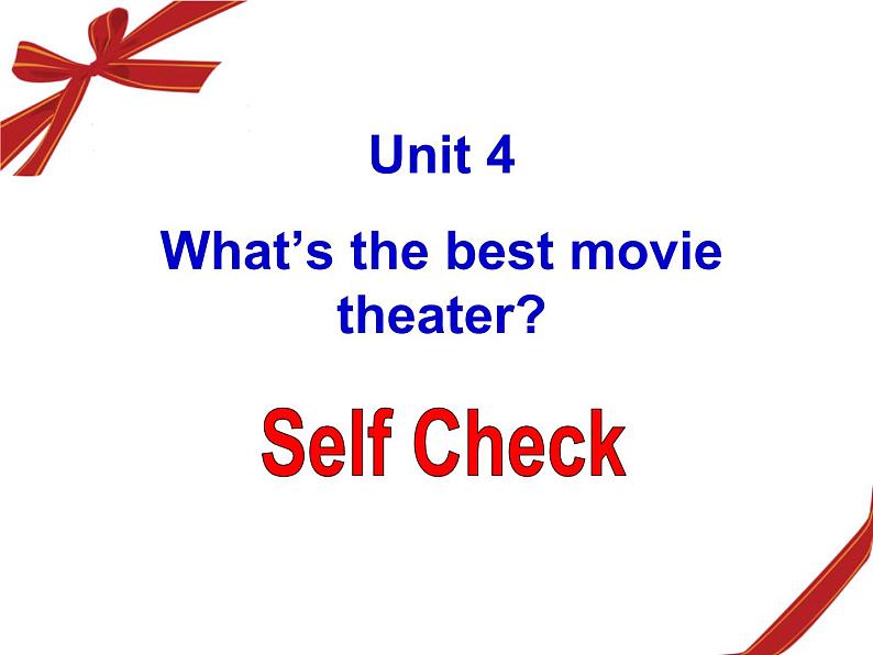 人教版八年级上册英语Unit4样品课件_02（共4份）Self Check课件01