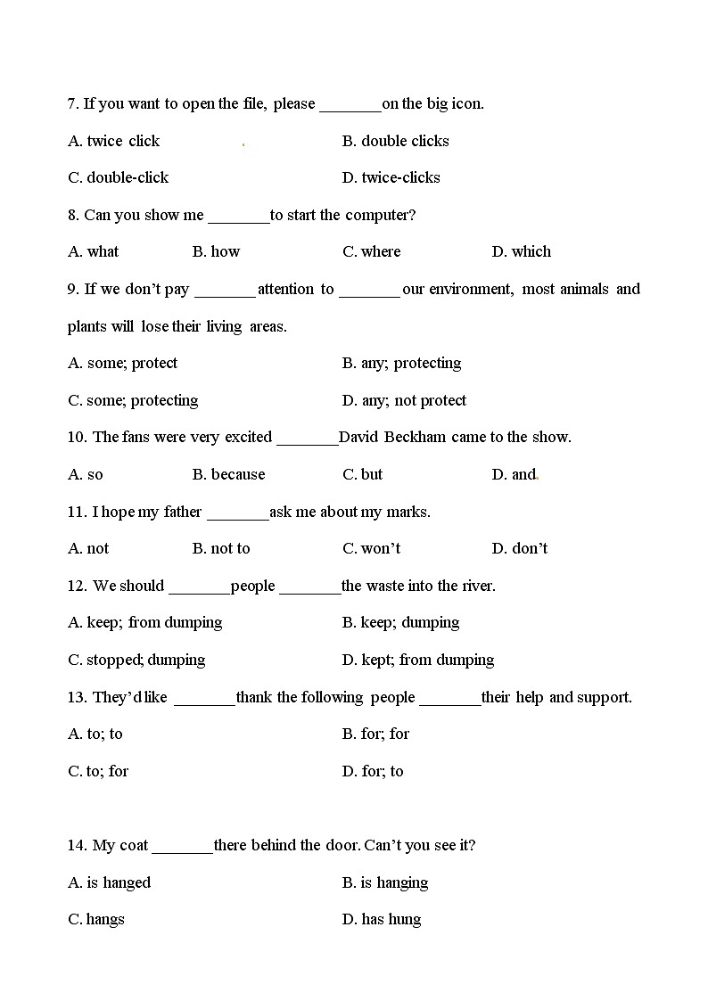 牛津译林版八年级下册英语知能综合检测卷 Units 3、4（含答案）第2页
