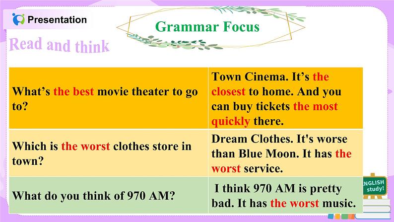 Unit4 What's the best movie theater？SectionA GF-3C 课件+教案+练习07