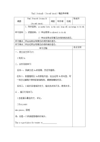 鲁教版 (五四制)九年级全册Section B学案设计