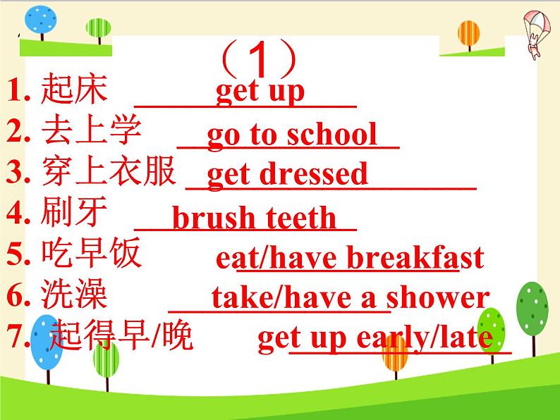 七年级下册 Unit 2 What time do you go to school复习课件（共26张PPT）04