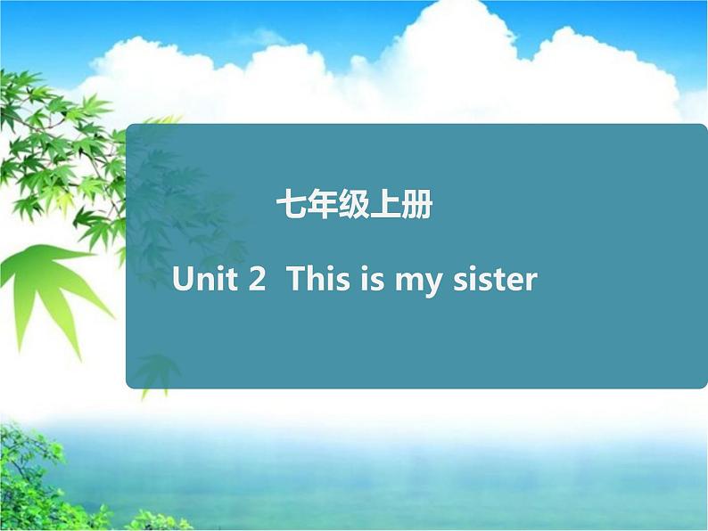 人教版七年级英语上册复习课件Unit 2  This is my sister（16张PPT）01