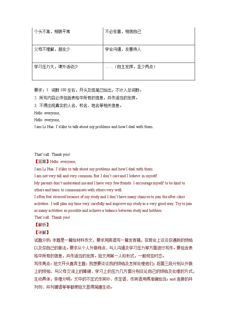 Unit 4 单元话题满分范文必背-2021-2022学年八年级下册单元重难点易错题精练（人教版）02