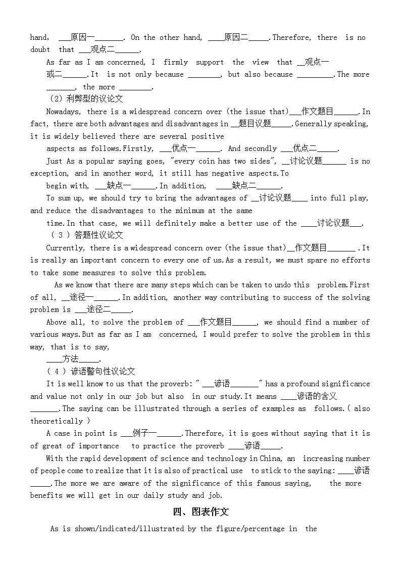 初中英语中考写作万能模板汇总（共8类题型，考试可直接套用）第2页
