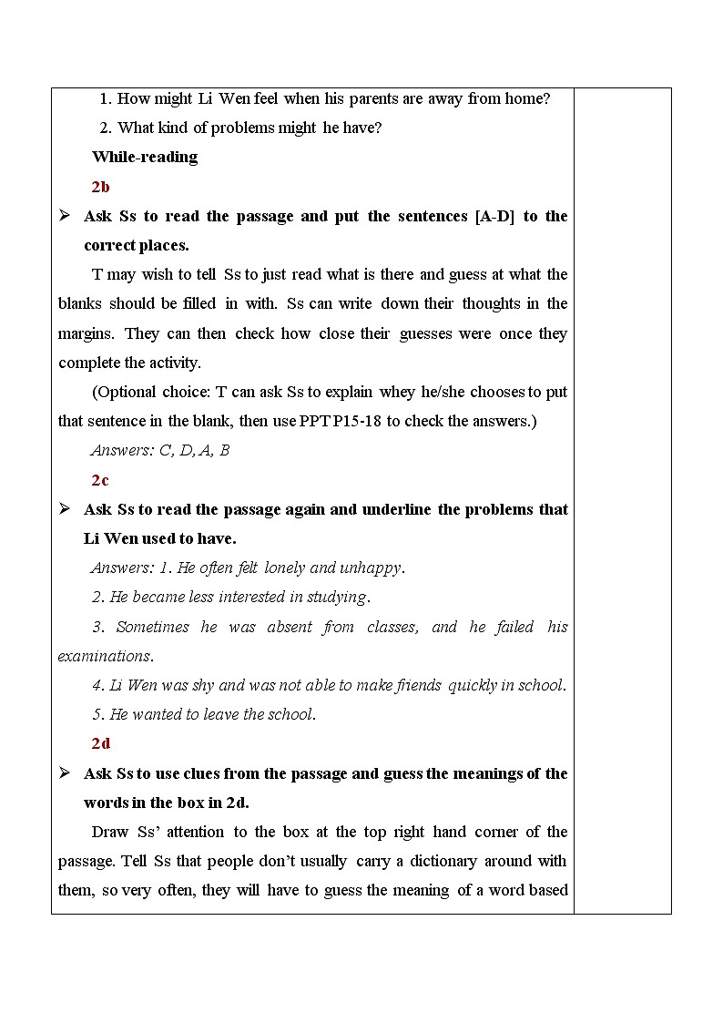 Unit 4 Section B（2a-2f）教案第2页