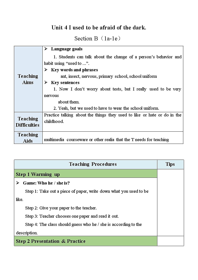 人教新目标 (Go for it) 版英语九年级 Unit 4 Section B （1a-1e） PPT课件+教案+导学案01