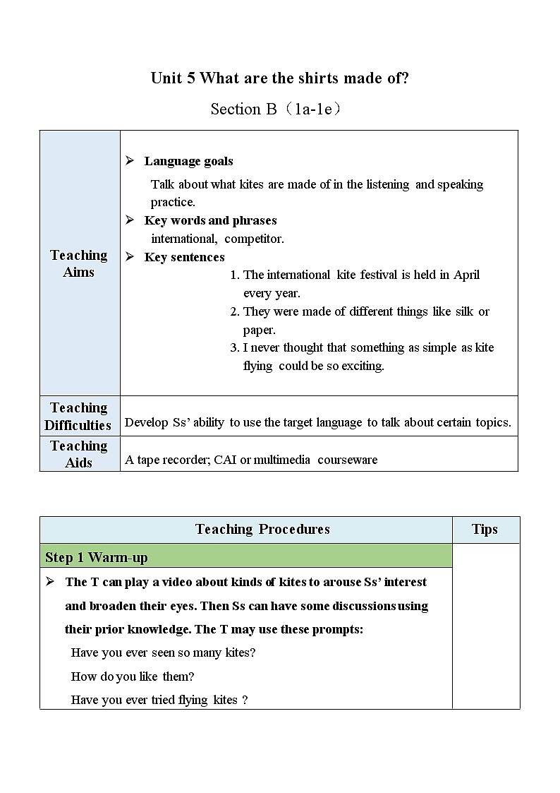 人教新目标 (Go for it) 版英语九年级 Unit 5 SectionB（1a-1e） PPT课件+教案+导学案01