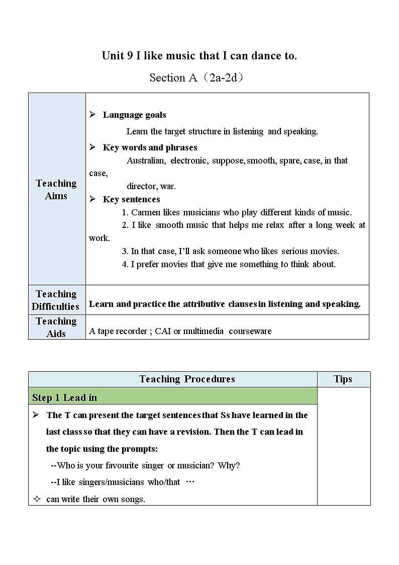 人教新目标 (Go for it) 版英语九年级 Unit 9 Section A （2a-2d） PPT课件+教案+导学案01