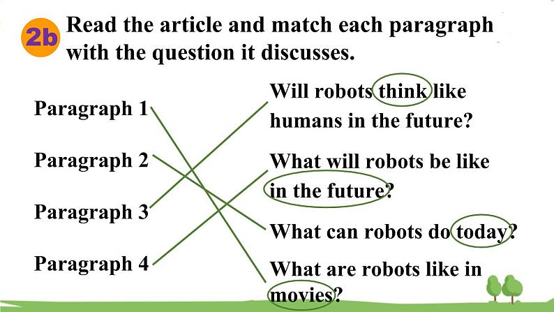 人教新目标 (Go for it) 版英语八年级上册 Unit 7   第4课时（Section B 2a-2e） PPT课件08