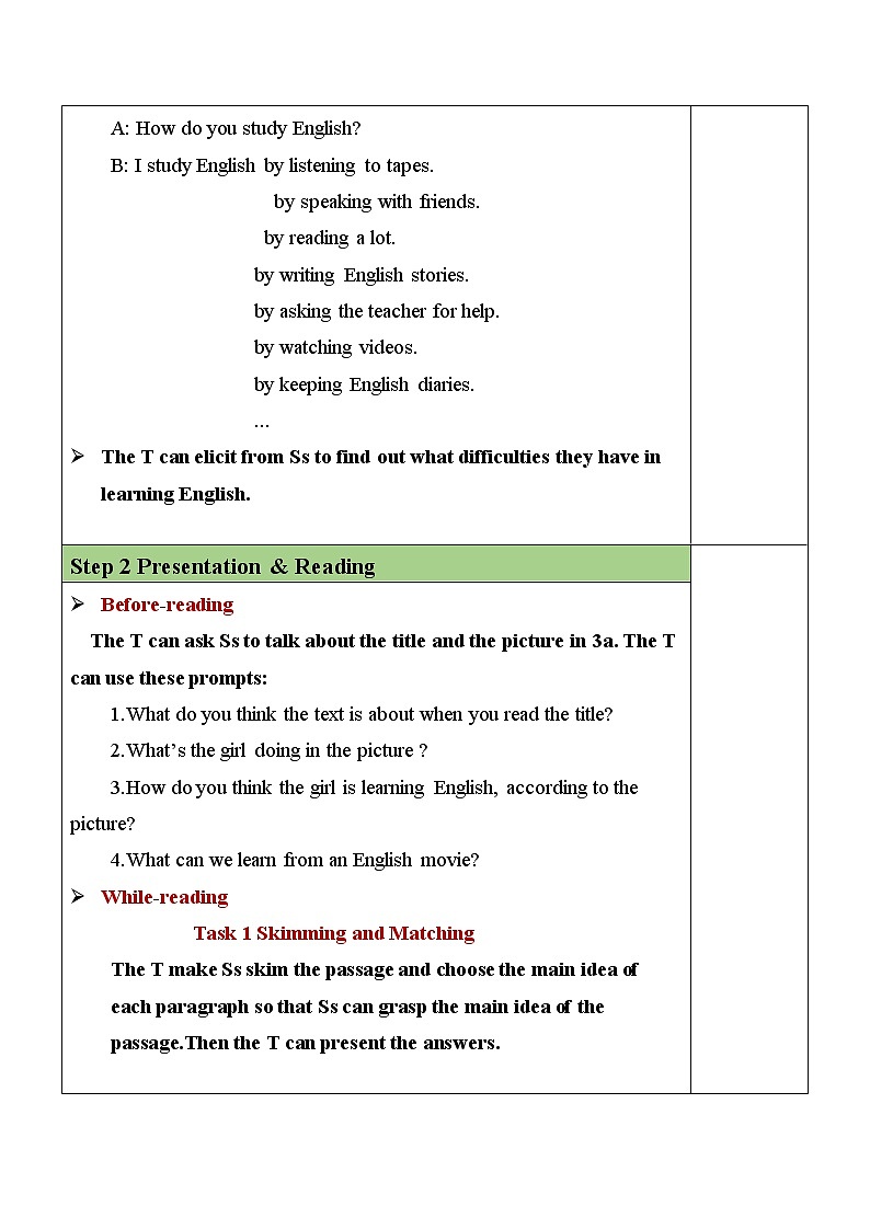 Unit 1 Section A（3a-3b）教案 第2页