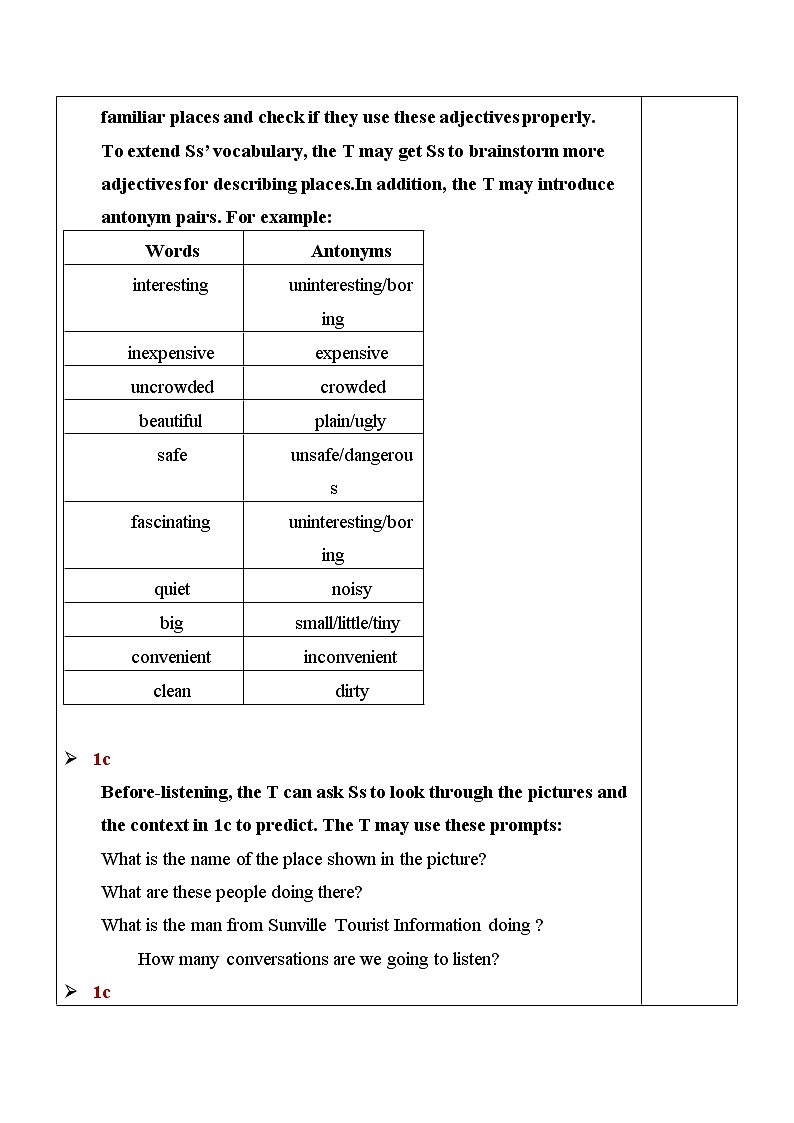 Unit 3 Section B（1a-1e）教案 第3页