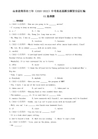 山东省菏泽市三年（2020-2022）中考英语真题分题型分层汇编-01选择题