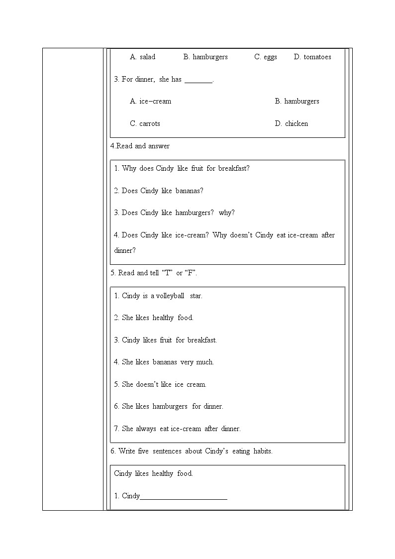 Unit 6 Do you like bananas Section B 2a-2c课件+教案+音频03