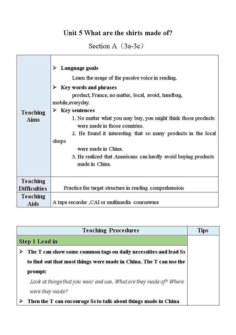 人教版九年级全一册英语Unit 5 SectionA（3a-3c）课件+教案+音视频素材01
