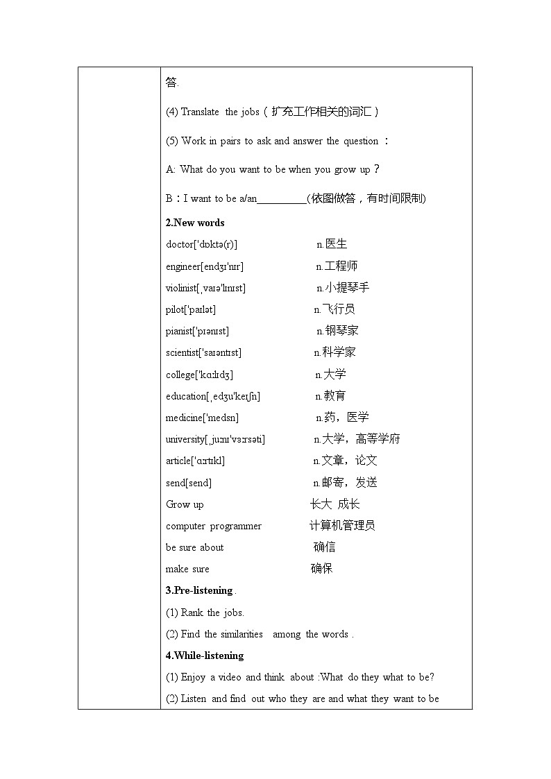unit 6 I'm going to study computer science. Section A 1a-2d 课件+教案+练习02