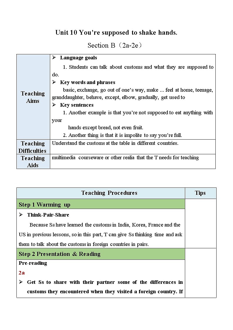 人教版九年级全一册英语Unit 10 Section B (2a-2e)课件+教案+音视频素材01