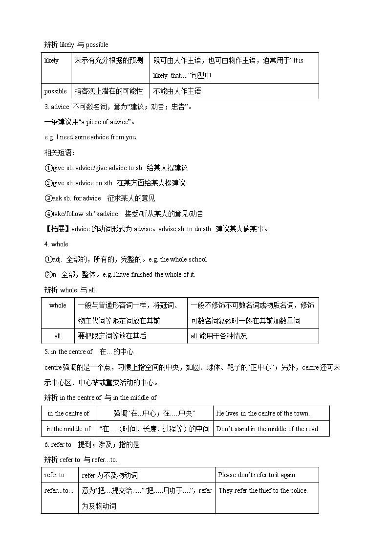 牛津深圳广州版7年级上册英语Unit 6 Travelling around Asia复习学案02