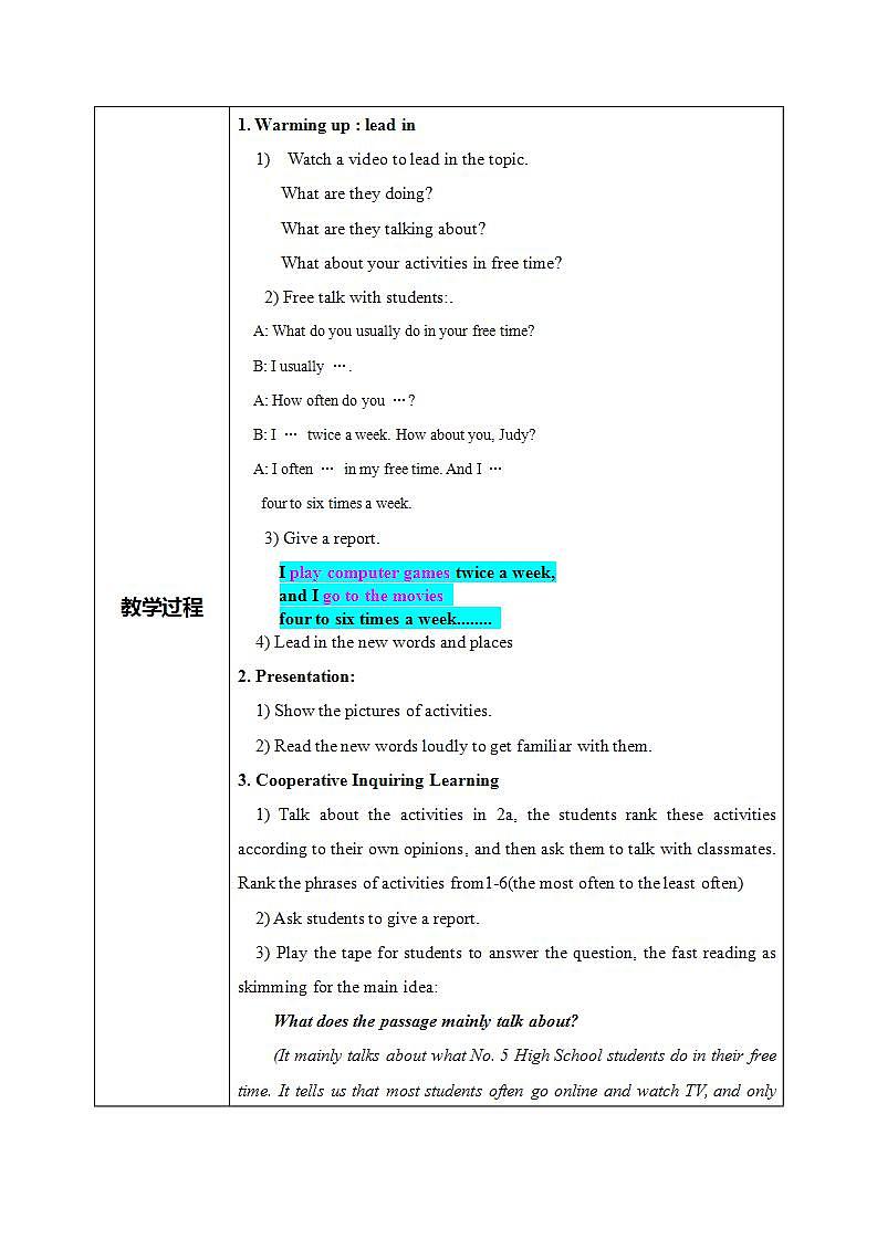 2022人教新目标八上unit2 Section B 2a-2e 课件+音频+视频+全英教案02