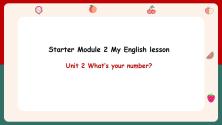 初中英语外研版 (新标准)七年级上册StarterModule 2 My English lessonUnit 2 What's your number?背景图课件ppt_ppt00