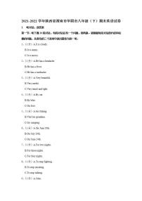 陕西省渭南市华阴市2021-2022学年八年级下学期期末英语试卷(word版含答案)