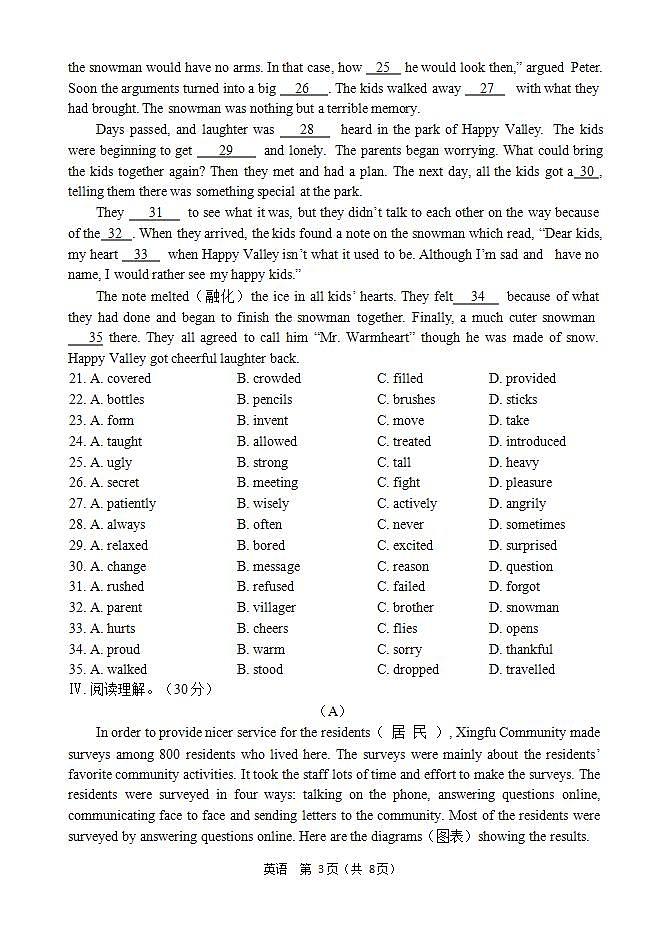 2022年吉林省长春市中考英语真题(word版无答案)03