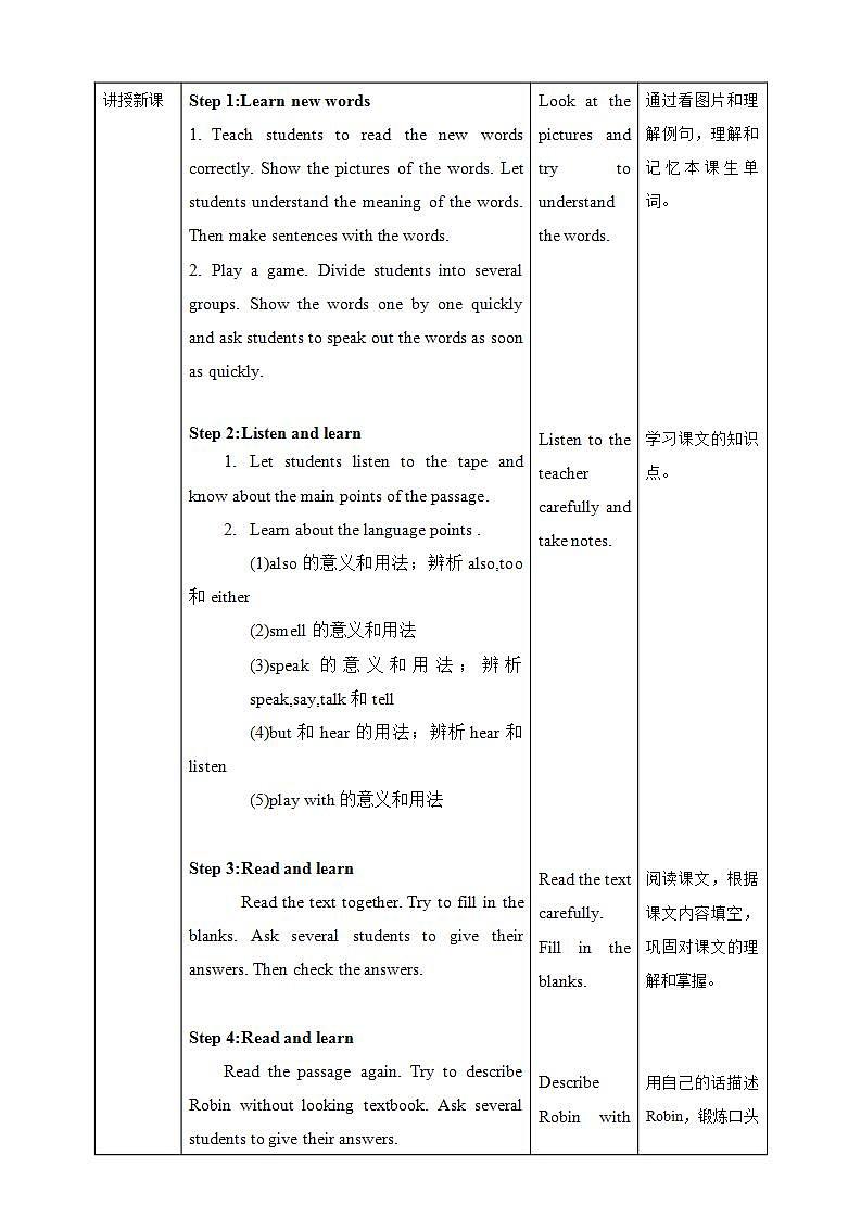 冀教版7上英语 Unit3 Lesson13 Body Parts 课件+教案+练习+音视频02
