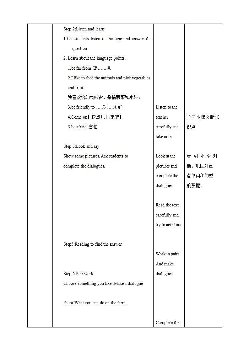 冀教版7上英语 Unit6 Lesson34 On the Farm 课件+教案+练习+音视频02