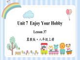 Unit 7  Enjoy Your Hobby lesson 37-38 课件 2022-2023学年冀教版英语八年级上册