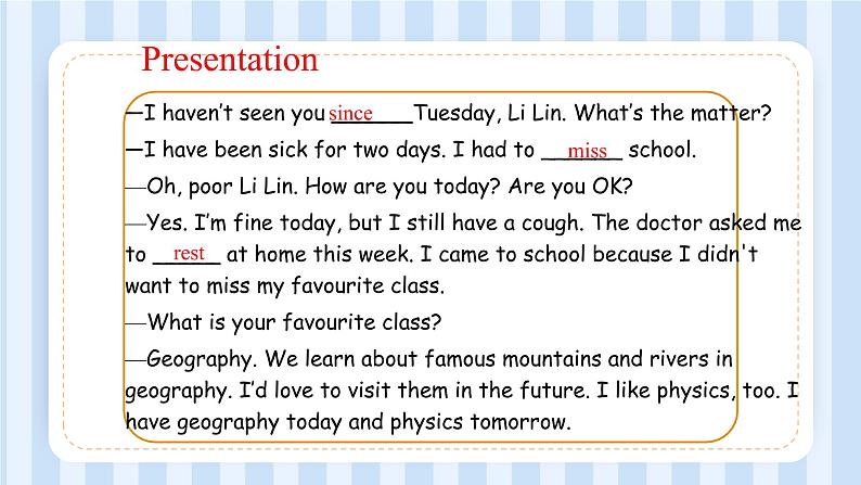 Unit 2 My Favourite School Subject lesson 9-10 课件 2022-2023学年冀教版英语八年级上册第3页