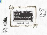 Unit 3 Is this your pencil Section A   1a-1c 课件+练习+音频