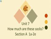 Unit7 How much are these socks Section A 1a-2e 课件+练习+音频