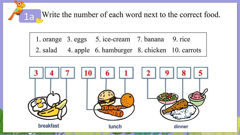 人教版英语七年级上册：Unit6 Do you like bananas SectionB(1a-1e)课件08